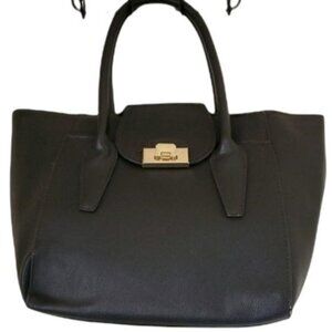 Charming Charlie Bag Shoulder Tote Handbag Black Vegan Leather WOMEN'S WOMAN'S